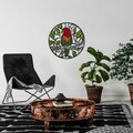 Decoratiune de perete, Moss, Dimensiune: 46 x 46 cm, Verde deschis / Verde închis / Portocaliu / Roșu