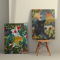 Tablou decorativ (2 Pieces), 2KNV4248, Lemn, Multicolor