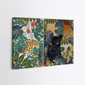 Tablou decorativ (2 Pieces), 2KNV4248, Lemn, Multicolor