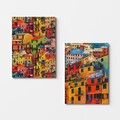 Tablou decorativ (2 Pieces), 2KNV4259, Lemn, Multicolor