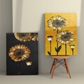 Tablou decorativ (2 Pieces), 2KNV4272, Lemn, Multicolor