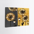 Tablou decorativ (2 Pieces), 2KNV4272, Lemn, Multicolor