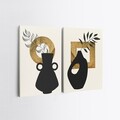 Tablou decorativ (2 Pieces), 2KNV4279, Lemn, Multicolor