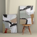 Tablou decorativ (2 Pieces), 2KNV4346, Lemn, Multicolor