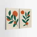 Tablou decorativ (2 Pieces), 2KNV4359, Lemn, Multicolor