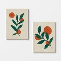 Tablou decorativ (2 Pieces), 2KNV4359, Lemn, Multicolor