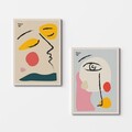 Tablou decorativ (2 Pieces), 2KNV4363, Lemn, Multicolor