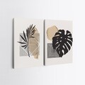 Tablou decorativ (2 Pieces), 2KNV4261, Lemn, Multicolor