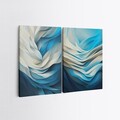 Tablou decorativ (2 Pieces), 2KNV4307, Lemn, Multicolor