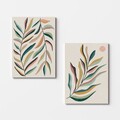 Tablou decorativ (2 Pieces), 2KNV4326, Lemn, Multicolor