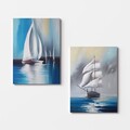 Tablou decorativ (2 Pieces), 2KNV4352, Lemn, Multicolor