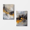 Tablou decorativ (2 Pieces), 2KNV4381, Lemn, Multicolor