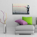 Tablou decorativ, 4570BANKSY006, Cadru: 100% PIN (Grosime: 2,8 cm, Multicolor