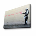 Tablou decorativ, 4570BANKSY006, Cadru: 100% PIN (Grosime: 2,8 cm, Multicolor