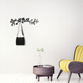 Cuier de perete, Bahar WSH-018, Dimensiuni: 70 x 3 x 23 cm, Negru