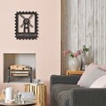 Decoratiune de perete, Amsterdam Stamp, Dimensiune: 30 x 37 cm, Negru