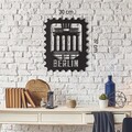 Decoratiune de perete, Berlin Stamp, Dimensiune: 30 x 37 cm, Negru