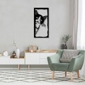 Decoratiune de perete, The Cat, Dimensiune: 35 x 70 cm, Negru