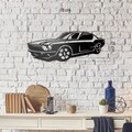 Decoratiune de perete, Mustang, 70 x 27 cm, Negru