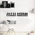 Decoratiune de perete, Cowboys, Dimensiune: 140 x 25 cm, Negru