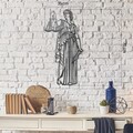 Decoratiune de perete, Justice, Dimensiune: 35 x 70 cm, Negru