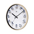 Ceas de perete decorativ, Paytak, Dimensiune: 30,5 x 30,5 cm, Bej