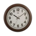 Ceas de perete decorativ, Auris, Dimensiune: 34 x 34 cm, Maro