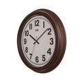 Ceas de perete decorativ, Auris, Dimensiune: 34 x 34 cm, Maro