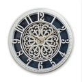 Ceas de perete decorativ, Hisar Antique, Dimensiune: 40 x 40 cm, Alb
