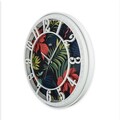 Ceas de perete decorativ, Hisar Egzotic Design, Dimensiune: 40 x 40 cm, Negru