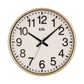 Ceas de perete decorativ, Simplex, Dimensiune: 38 x 38 cm, Auriu
