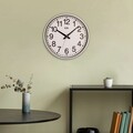Ceas de perete decorativ, Simplex, Dimensiune: 38 x 38 cm, Alb