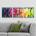 Tablou decorativ (3 Pieces), P2253353, Lemn (Grosime: 3 cm, Multicolor