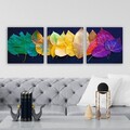 Tablou decorativ (3 Pieces), P865762, Lemn (Grosime: 3 cm, Multicolor