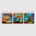 Tablou decorativ (3 Pieces), Pdrmdr8835, Lemn (Grosime: 3 cm, Multicolor
