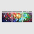 Tablou decorativ (3 Pieces), PMDR0221, Lemn (Grosime: 3 cm, Multicolor
