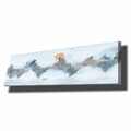 Tablou decorativ, 3090NISC-007, Lemn, Albastru / Somon / Auriu / Alb