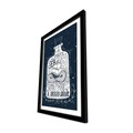 Tablou decorativ, 3853NISCT-001, Înrămat: 100% LEMN (Grosime: 22 mm, Alb / Bleumarin