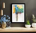Tablou decorativ, 3853NISCT-010, Înrămat: 100% LEMN (Grosime: 22 mm, Multicolor