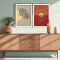 Tablou decorativ (2 Pieces), 2p3752softct-015, Înrămat: 100% LEMN (Grosime: 22 mm, Multicolor