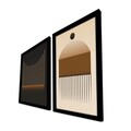 Tablou decorativ (2 Pieces), 2P3853NISCT-011, Înrămat: 100% LEMN (Grosime: 22 mm, Maro / Nurcă / Negru