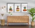 Tablou decorativ (3 Pieces), 3P3853NISCT-012, Înrămat: 100% LEMN (Grosime: 22 mm, Multicolor