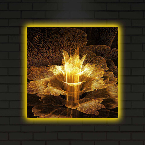 Tablou decorativ cu lumina LED, 4040DACT-6, Dimensiune: 40 x 40 cm, Multicolor