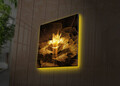 Tablou decorativ cu lumina LED, 4040DACT-6, Dimensiune: 40 x 40 cm, Multicolor