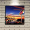 Tablou decorativ cu lumina LED, 4040İACT-24, Dimensiune: 40 x 40 cm, Multicolor