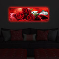 Tablou decorativ cu lumina LED, 3090DACT-31, 30 x 90 cm, Multicolor