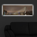 Tablou decorativ cu lumina LED, 3090DACT-33, 30 x 90 cm, Multicolor