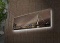 Tablou decorativ cu lumina LED, 3090DACT-33, 30 x 90 cm, Multicolor