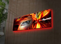 Tablou decorativ cu lumina LED, 3090DACT-42, 30 x 90 cm, Multicolor