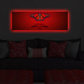 Tablou decorativ cu lumina LED, 3090DACT-46, 30 x 90 cm, Multicolor